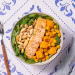 Isabelle’s Salmon, Sweet Potato, and Spinach Bowl