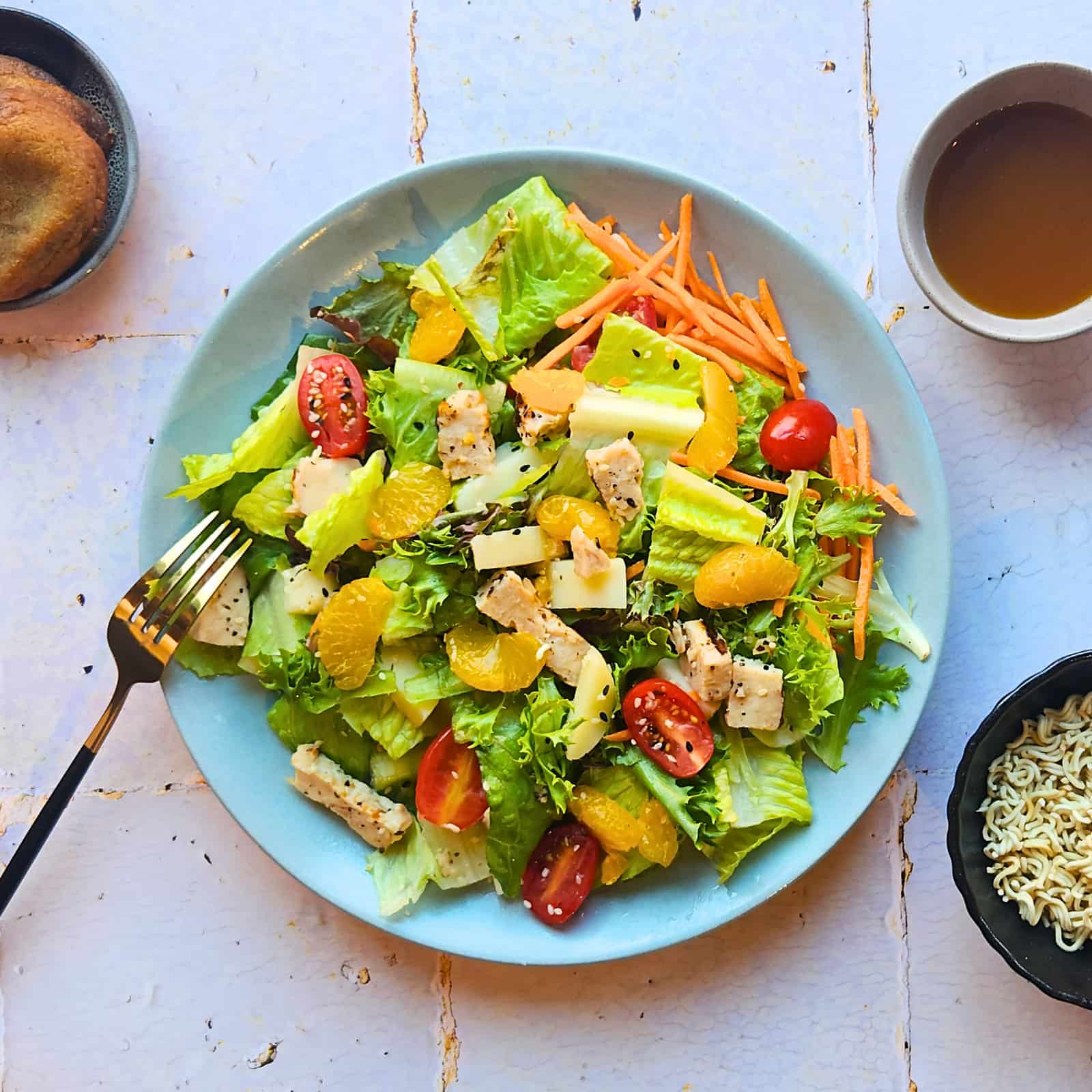 Coffret salade-repas Sésame (asiatique) au poulet-AvecPlaisirs Chefs Traiteurs