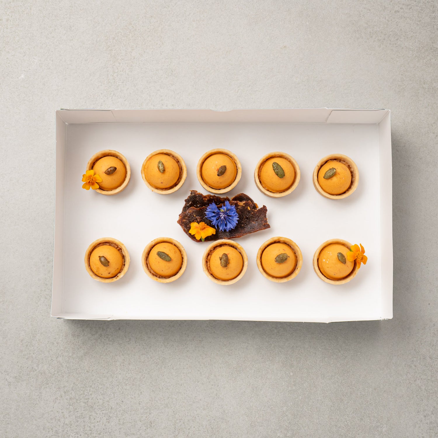 Coffret bouchées - Tartelette chorizo et citrouille caramélisée