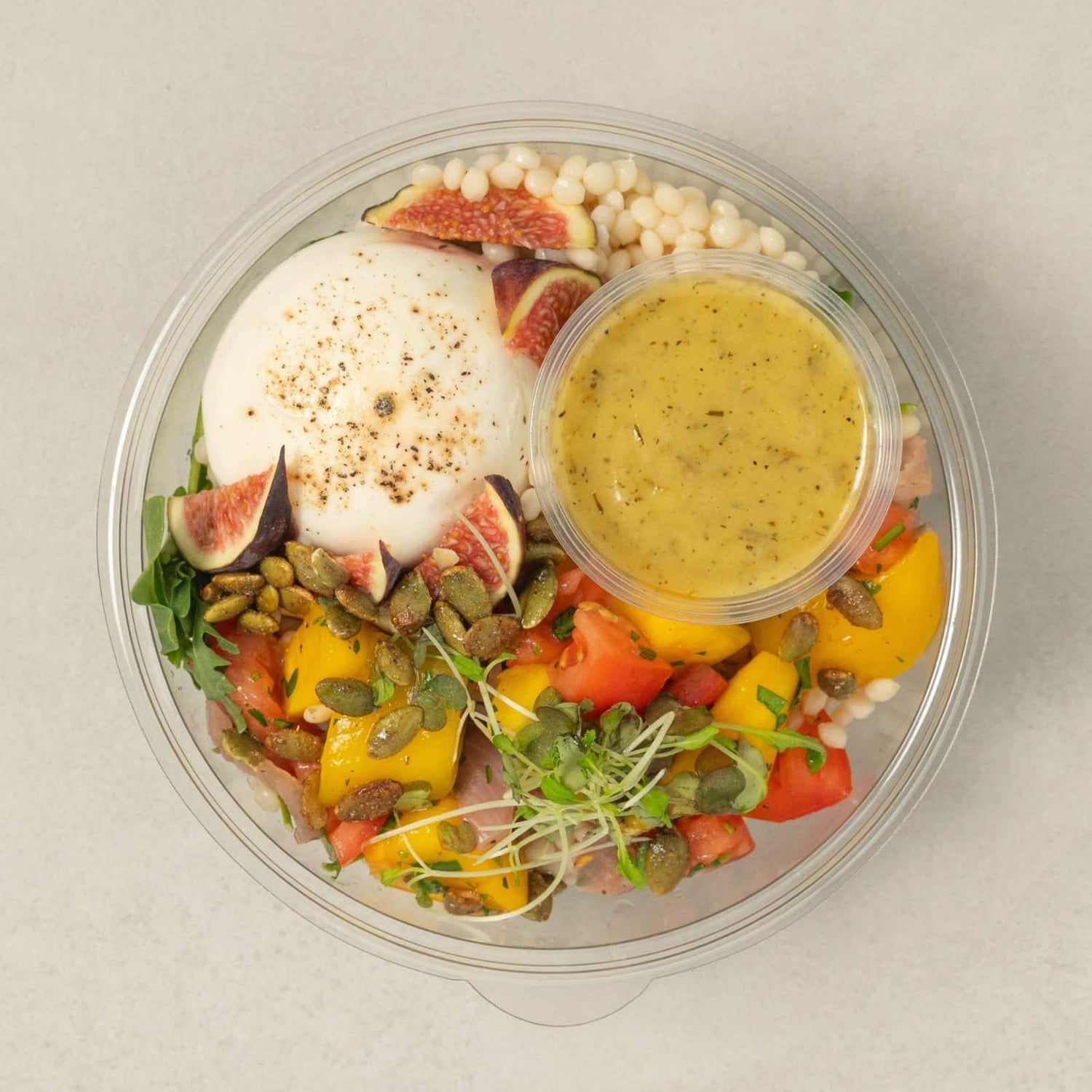 Bol-repas Burrata et mangue-AvecPlaisirs Chefs Traiteurs