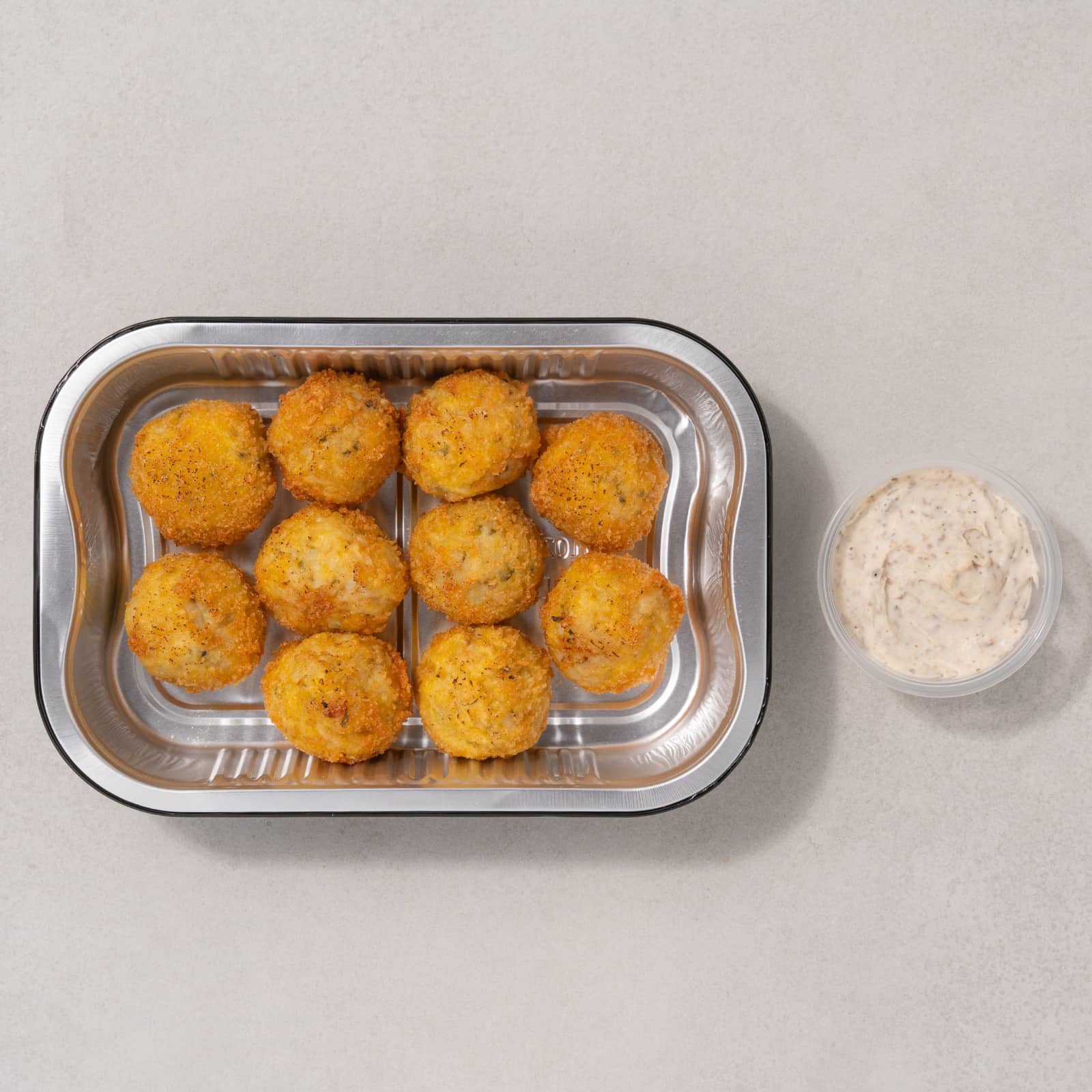 Arancini aux champignons, fromage et sauce truffe (bouchée carte)-AvecPlaisirs Chefs Traiteurs