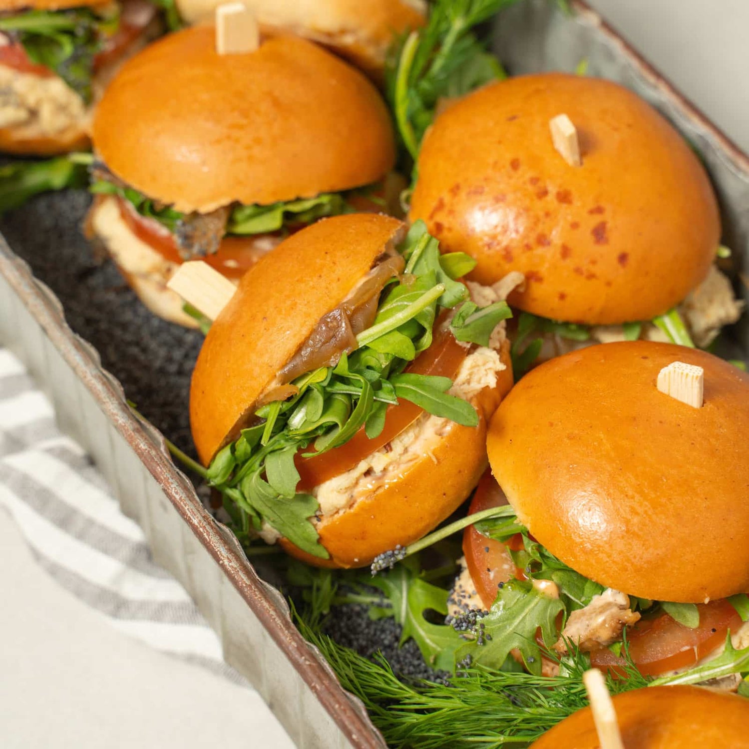 Coffret bouchées - Mini burger au Poult rôti-Traiteur Avec Plaisirs