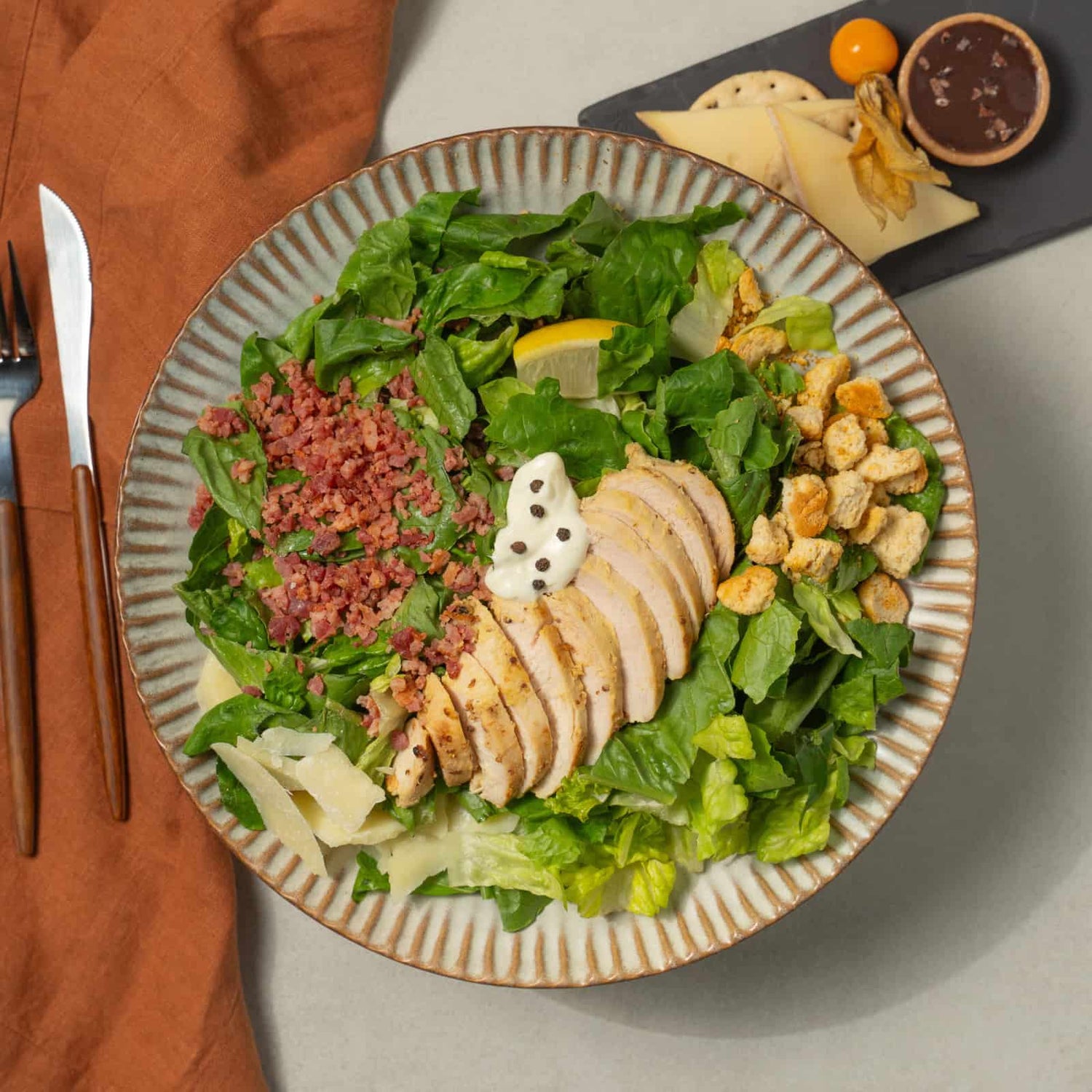 Coffret salade-repas Poulet césar-Traiteur Avec Plaisirs