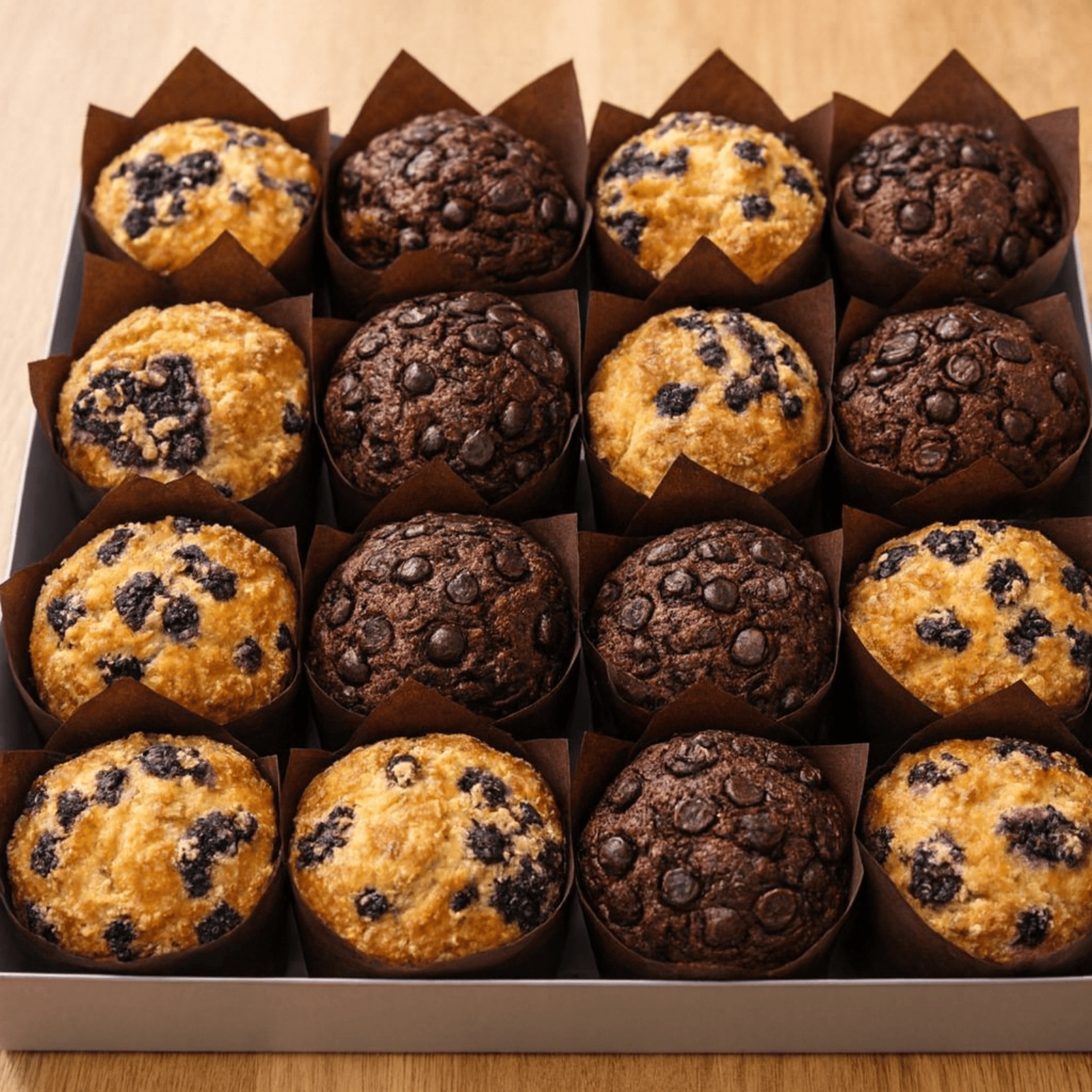 Grand plateau de muffins de saison maison-AvecPlaisirs Chefs Traiteurs