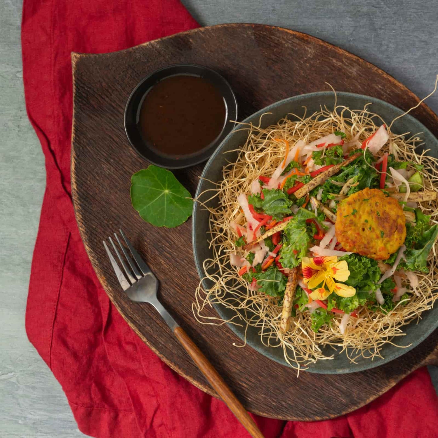Bol-repas Aloo Tikki Chaat-AvecPlaisirs Chefs Traiteurs
