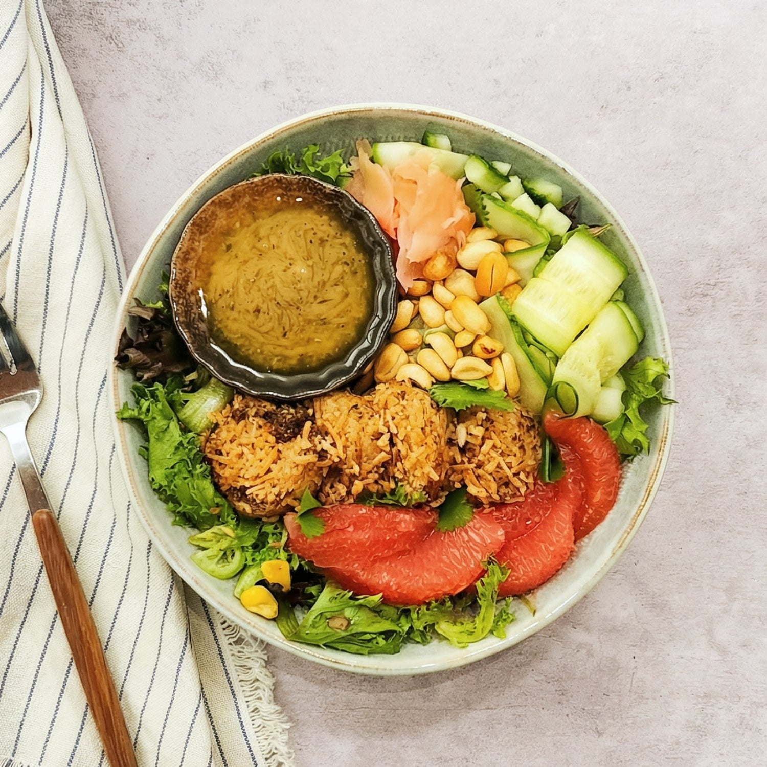 Bol-repas crevettes et pamplemousse d'Isabelle