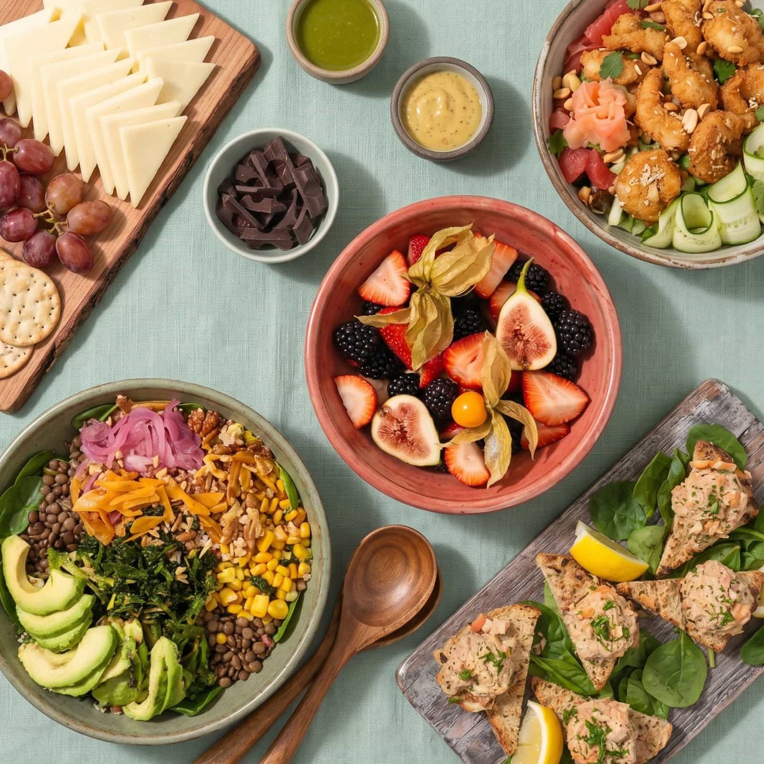 Buffet vitalité Vert et mer d'Isabelle