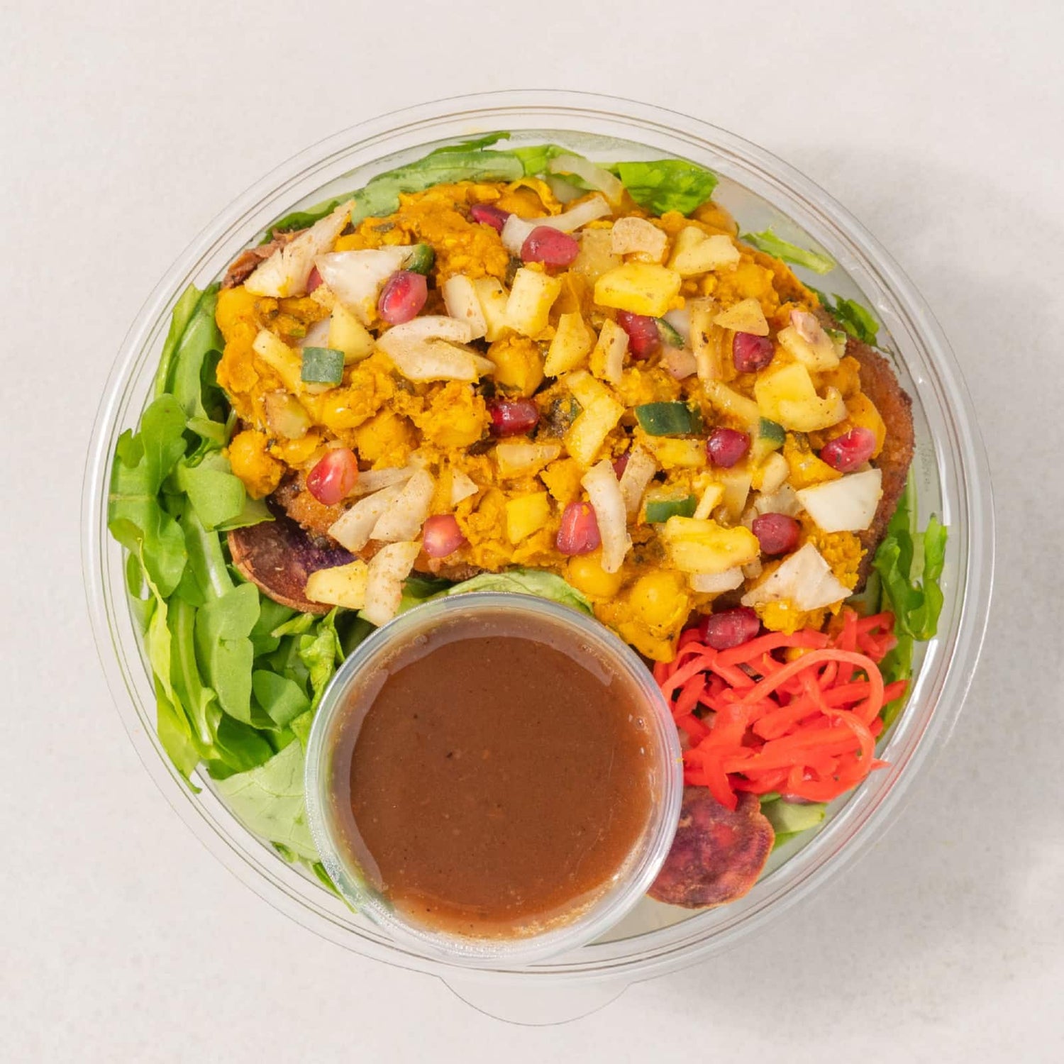 Bol-repas Aloo Tikki Chaat-AvecPlaisirs Chefs Traiteurs