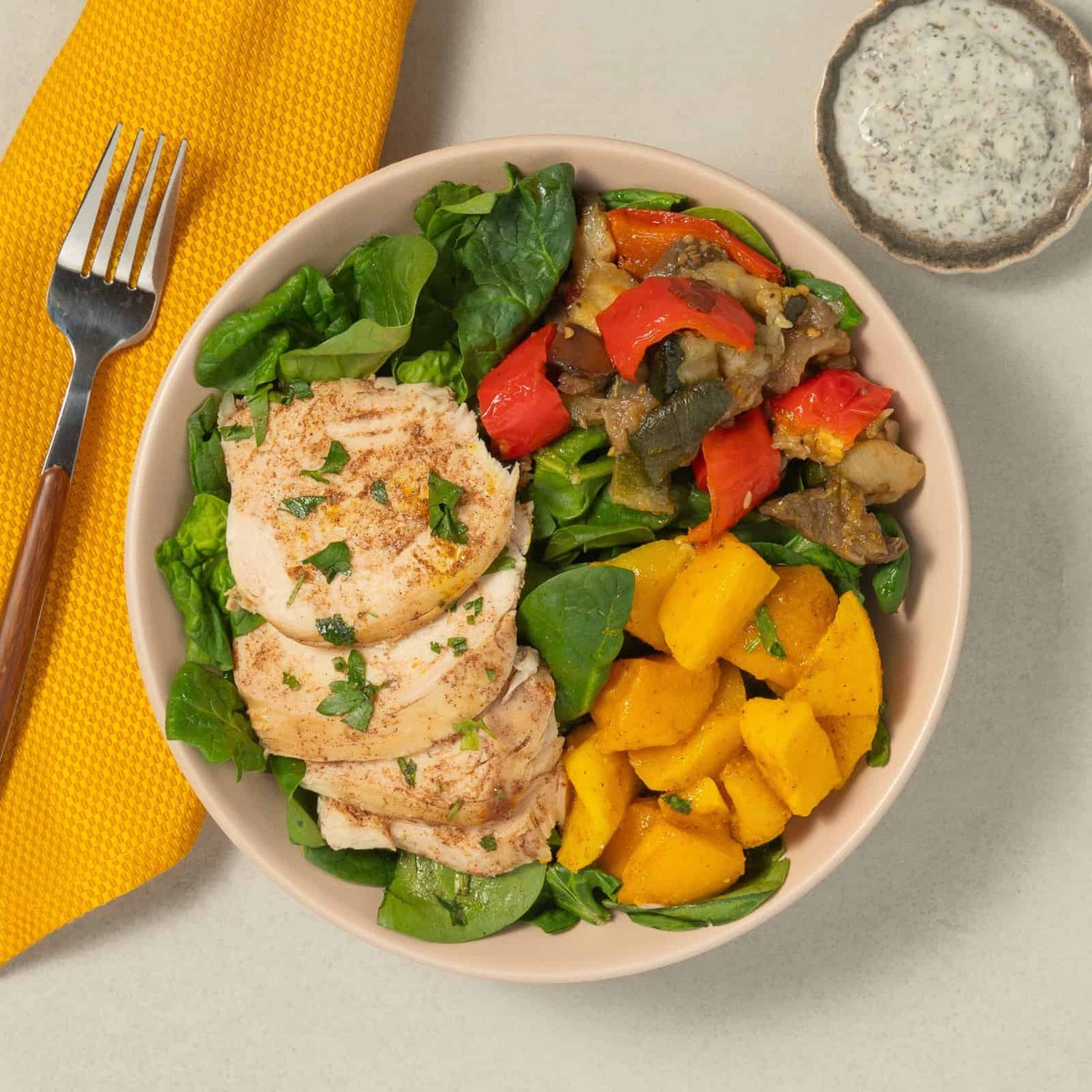 Bol-repas Poulet à l'indienne d'Isabelle-Traiteur Avec Plaisirs