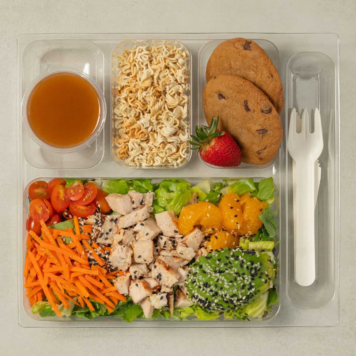 Coffret salade-repas Sésame (asiatique) au poulet-AvecPlaisirs Chefs Traiteurs