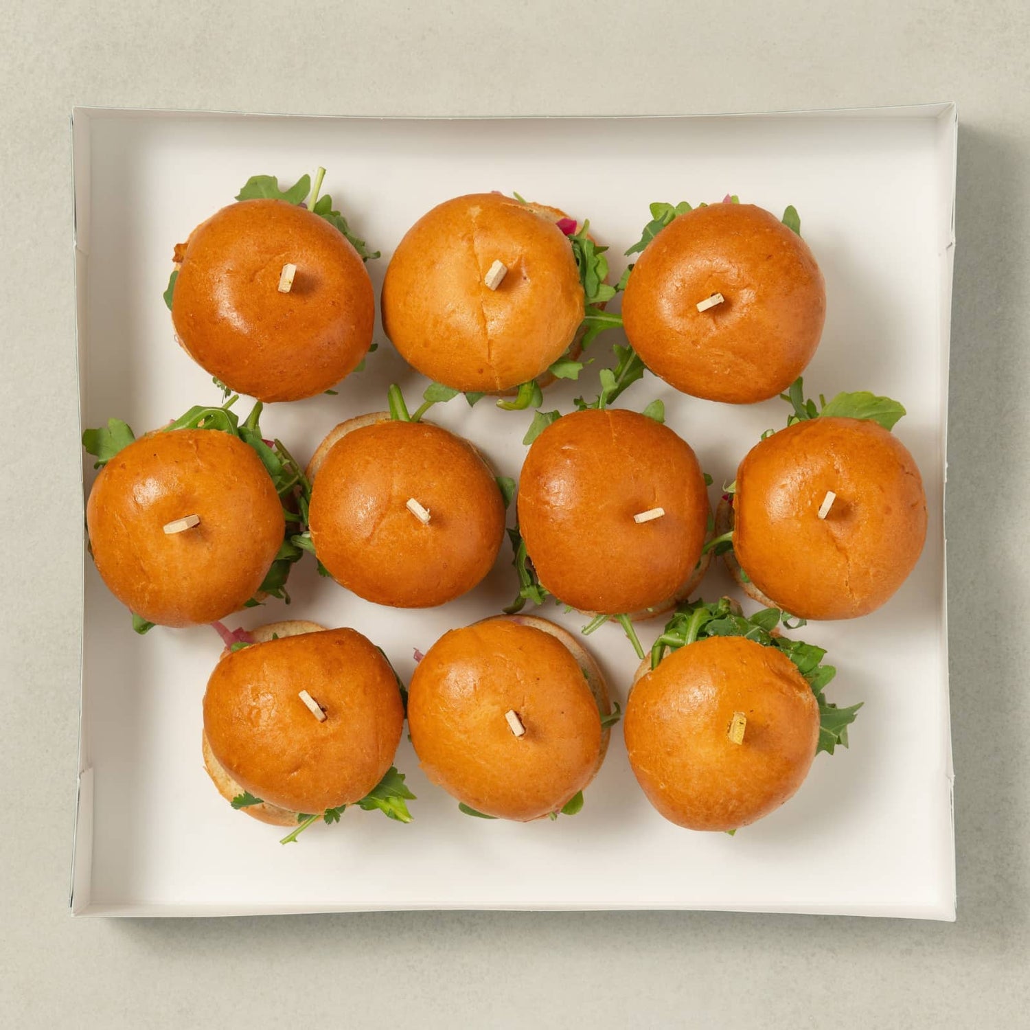 Coffret bouchées - Mini burger de patate douce-AvecPlaisirs Chefs Traiteurs