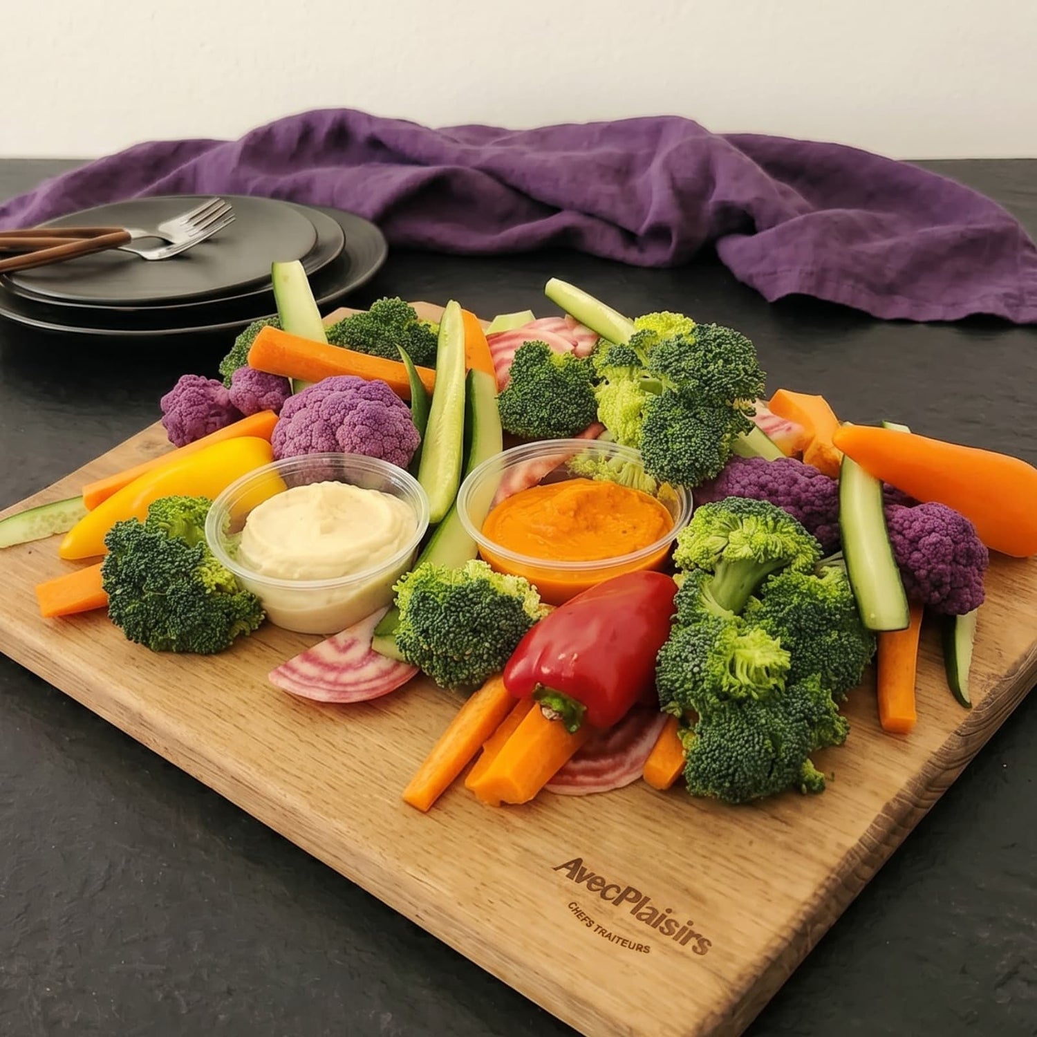 Planche de Crudités et trempette maison