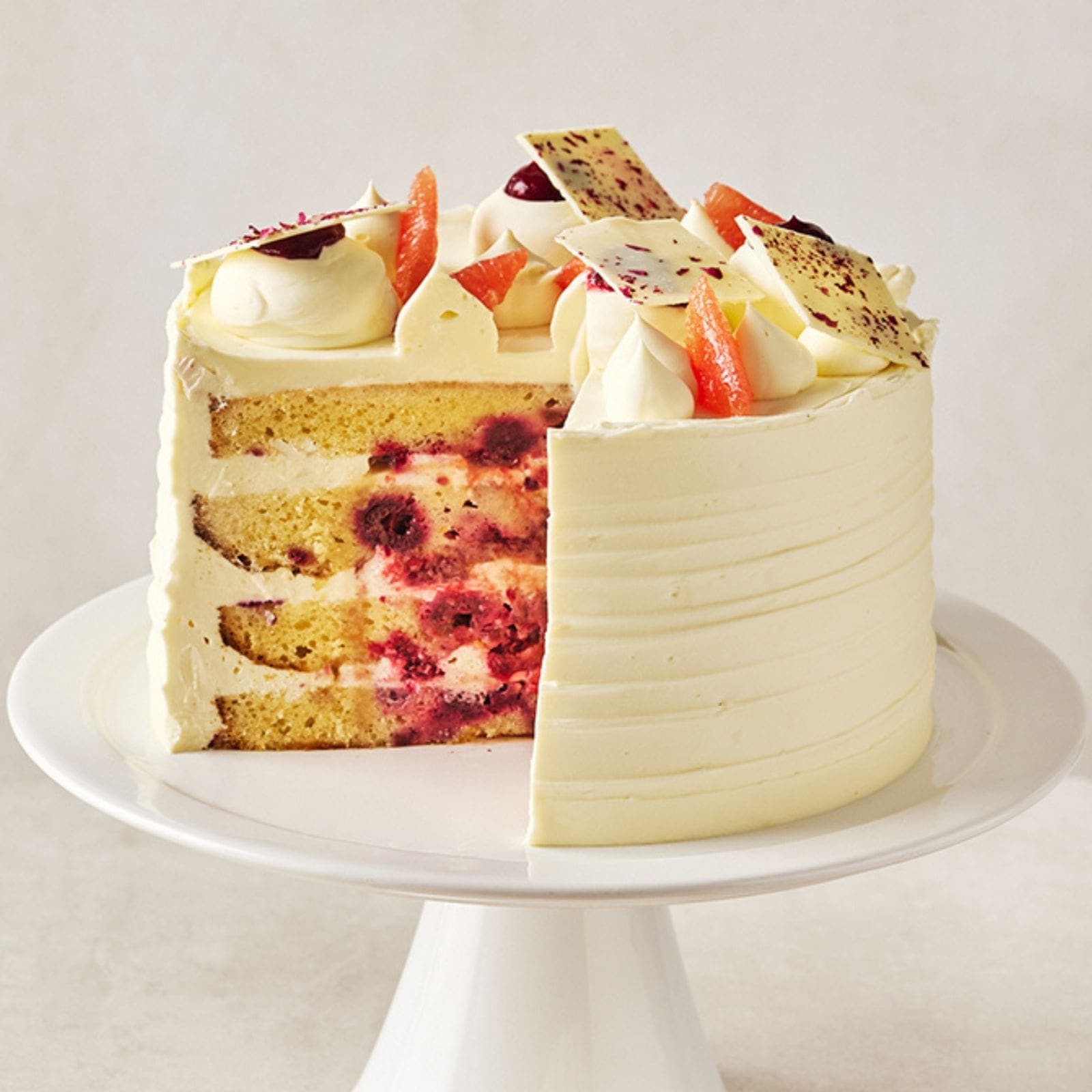 Gâteau framboisier au chocolat blanc et caramel salé - 8-10 portions-AvecPlaisirs Chefs Traiteurs