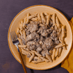 Pâtes au boeuf braisé et aux champignons (individuel) prêt-à-manger-AvecPlaisirs Chefs Traiteurs