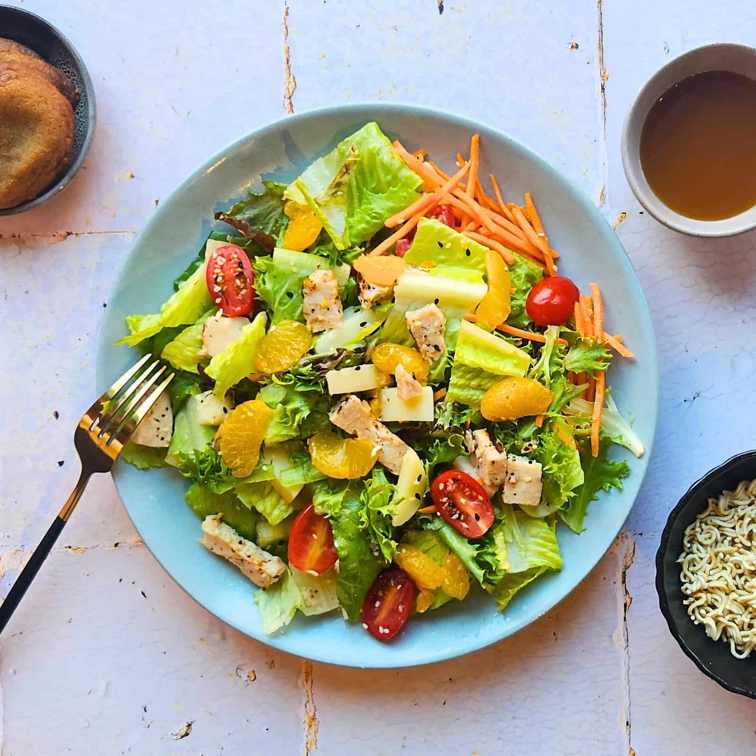 Coffret salade-repas Sésame (asiatique) au poulet-AvecPlaisirs Chefs Traiteurs