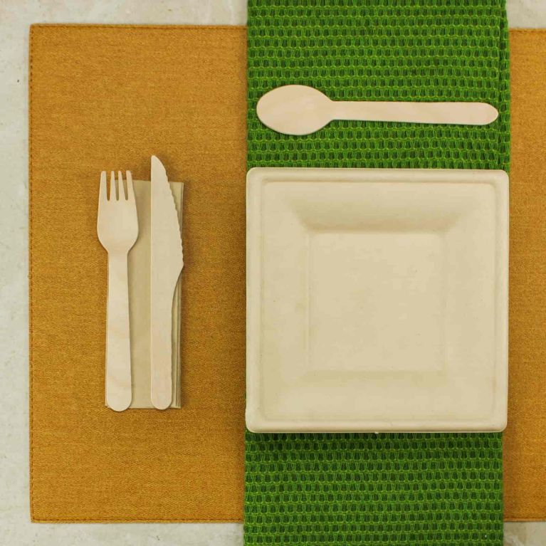 Table set kit for breakfast and coffee break
