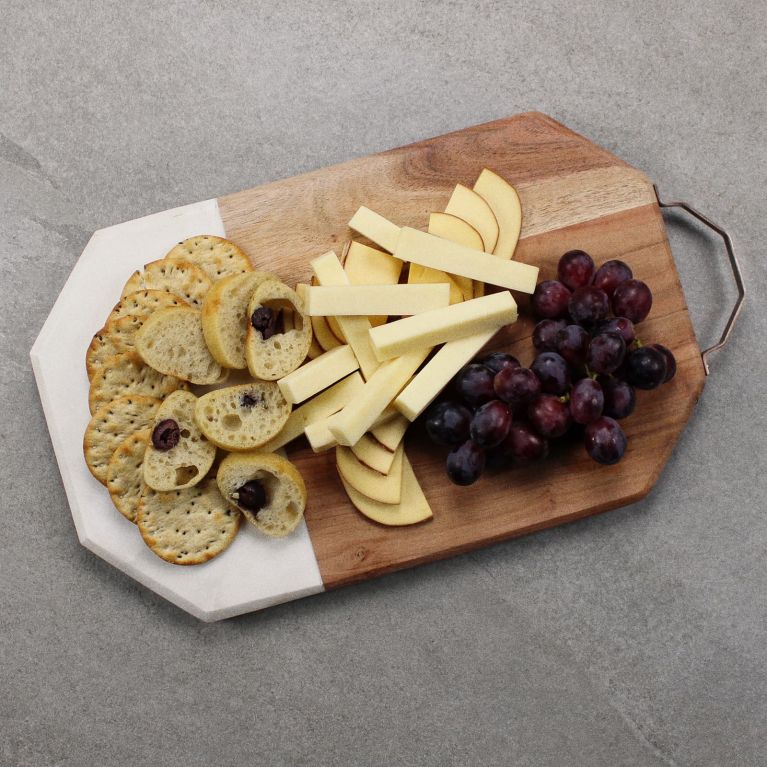 Cheddar and Gouda cheese platter