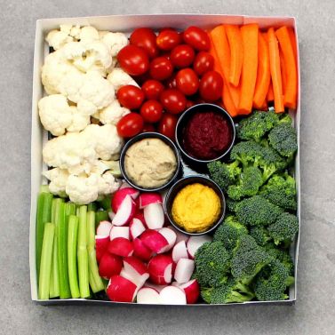 Large Platter of Veggies and Homemade Dip