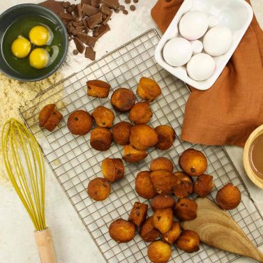 Large platter of homemade mini-muffins