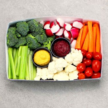 Small Platter of Veggies and Homemade Dip