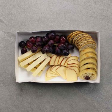 Cheddar and Gouda cheese platter