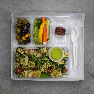 Feta tofu style, canary-seed Meal Salad box