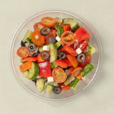Greek salad with feta and tomatoes